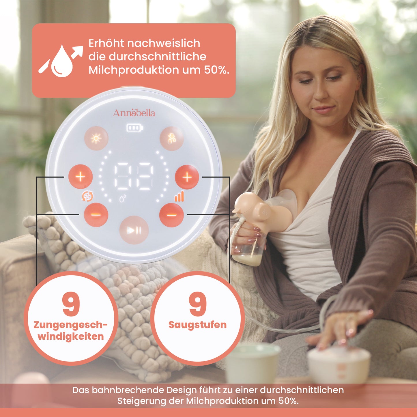 Annabella Dubbele Elektrische Borstkolf - 18-24mm maat + Gratis Bh